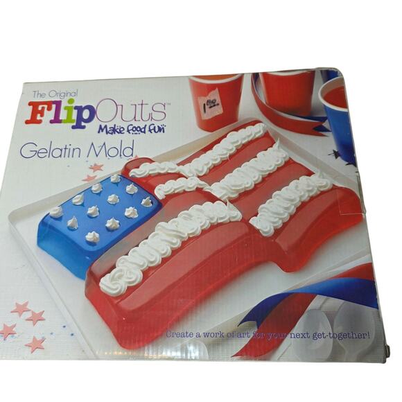 Flip out jello mold American flag desert set includes tray to flip on and serve - Picture 1 of 12